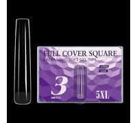Extra Long 5XL Clear Nails Tips For Professional Acrylic Nails 180pcs Full Covers French Styles Manicure Nails Art