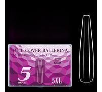 Extra Long 5XL Clear Nails Tips for Professional Acrylic Nails 180pcs Full Covers French Styles Manicure Nails Art