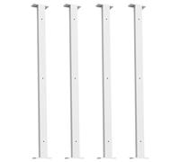 Extra Long 70 55 40 35 20 Inch Metal Wall Mount Countertop Support Brackets 4 pcs White Shelf Bracket for Furniture Fastening 130cm/51.2in Durable Rod