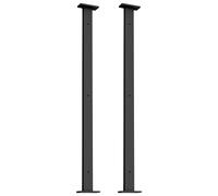 Extra Long 70 55 40 35 20 Inch Wall Mount Countertop Support Brackets Heavy Duty Metal Shelf Bracket Set (Black 2 Pcs 63in/160cm) for Furniture Stability