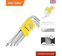 Extra Long 9-Piece Ball Point Hex Key Set, 1.5-10mm - Ultimate Torque and