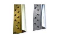 Extra Long 9ft / 2.7m / 270cm / 2700mm - Single Edge Carpet Metal, Door Bar Trim - Threshold Strip - Brass or Silver - Silver