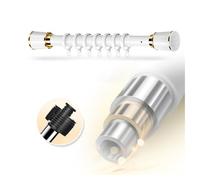 Extra Long Adjustable ain Rod 3.64.5m No Drill Teles Shower & Clothes Hanr for Bathroom & Bedroom Includes 30 EasyInstall Rings White h