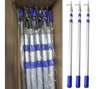Extra Long Aluminum Boat Mooring Hook - 9' 9" Adjustable Docking Pole for Yachts & Water Rescue, Durable Marine Accessory for Seaside Use, 1 Pack