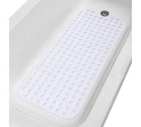 Extra-Long ANTI-MICROBIAL Non-Slip Bath Tub Mat - Vinyl - Clear