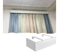 Extra Long Blackout Curtain Pelmet Box Without Track, Bay Window Cover/Valance Frame Panel with Screws, Wall Ceiling Mount Blind Cornice Board(Wall mount,2.2m(7.2ft))