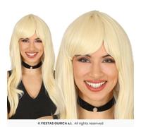 Extra Long Blonde Wig Deluxe Quality Ladies Fancy Dress Blonde Fringed Wig