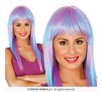 Extra Long Blue Hair Wig Adults Baby Blue Long Straight Wig With Fringe Fancy Dr