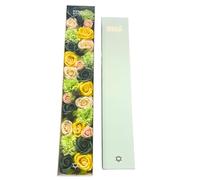Extra Long Box of Spring Celebrations Soap Flowers in Yellow & Green - Perfect for Mother's Day, Birthdays, Weddings, and Anniversaries
