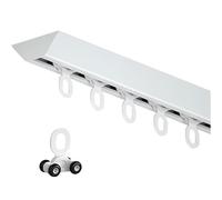 Extra Long Curtain Track for Sliding Doors & Windows 130cm/4.3ft Room Divider Rail Straight Curtain Rod for Glass Panels Versatile Home Decor Solution