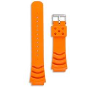 Extra Long Diver Watch Strap | 20 mm Orange | XL Band Compatible with Seiko SKX SKX007 SKX009 Dive Watches | z20 z22 | Heavy Duty Wave Accordion PVC Rubber | Spring Bars & Tool Included (20mm, Orange)