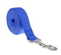 Extra Long Dog Training Lead Walking Leash with Metal Clip Hook Professional Heavy Duty Pet Training Line for Recall Obedience Training Outdoor Exercise (Blue,1.2mx2.5cm)