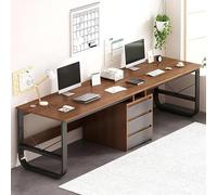 Extra Long Double Desk for 2 Modern Gaming & Study Table Home Office Desk with Drawers Space-Saving Writing Desk Stylish Workstation for Collaboration