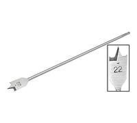 Extra Long Flat Wood Drill Bit 8 x 400mm, Pack of 1.