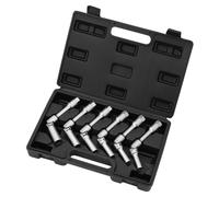 Draper Extra Long Glow Plug Socket Set 6pc - 3/8" Square Drive, 35mm Deep Sockets with Universal Joint - Chrome Vanadium Steel, 8-16mm Sizes, Plastic Storage Case