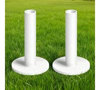 Extra Long Golf Rubber Tees 3.75 Inch 2 Or 3 Pack, Adjustable Height & Durable Long Tees For Drivers Hybrids And Mats Practice, Ideal Driving Range Gift For Golf Enthusiasts (2 Count 3.75''-White)