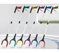 Extra Long Grabber Reacher Tool with 360°Rotating Magnetic Head,83cm Foldable Reaching Aid Trash Picker Pick Up Stick Tool for Elderly Disabled (Yellow)