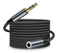 Extra Long Headphone Extension Cable 5M, 3.5mm to 3.5mm Audio Cable Male to Female Braided Aux Extension cable Aux cable Cord Headphone Lead for Car Stereo Phone Tablet Laptop PS4 MP3 Speaker Headset
