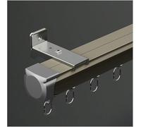 Extra Long Heavy Duty 15ft Aluminum Curtain Rod Bracket for Indoor Outdoor Use Adjustable Channels & Accessories Champagne Finish (32 13ft Options)