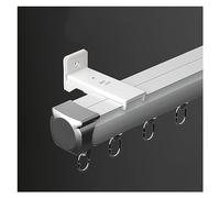 Extra Long Heavy Duty Curtain Track - 32ft to 13ft Adjustable Wall Mount Aluminum Rod Channels for Indoor/Outdoor - Includes Fittings & Accessories White Finish