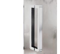 Extra Long Heavy Duty Door Handles for Glass, Wood & Metal Doors - Round Corner Grab Bar with Mounting Accessories