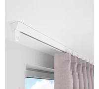 Extra Long Heavy Duty Double Row Ceiling Track System for Curtains & Drapes 23ft Sliding Room Divider Silent Operation Durable White Rails