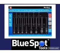 Blue Spot Tools 15 PCE 1/4", 3/8" & 1/2" Extra Long Impact Torx Bits Sockets (T6-T70)