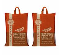 Extra Long Indian Brown Basmati Rice - Naturally Aged Healthy Grain Jar - Fragrant and Aromatic Rice - Dash Diet Approved - 10 LBS