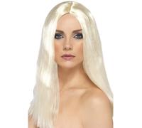 Extra Long Ladies Wig Light Blonde 44cm Fancy Dress Womens Wig