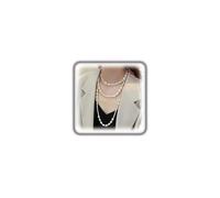 Extra Long Layered Faux Pearl Beaded Necklace for Women, Vintage Stackable Pearl Wrap Choker Necklace Trendy Bridal Jewelry Everyday Sweater Chain Gifts, L, Metal, No Gemstone