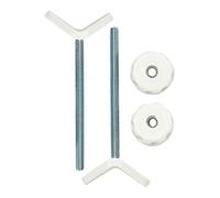 Extra Long M8 (8mm) Y-Spindle Rod Stair Bannister Adapters for Pressure Mounted Gates - 2 Pack for Baby and Pet Safety Gates - Choose Your Size and Color (8mm, White)