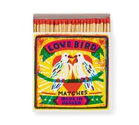 Extra Long Matches, The Lovebirds Matchbox, Luxury Matches, Giant Matchbox Gift, Bird Matchbox XL Matches, Valentines Gift, Coloured Tip Matches, Fireside Matches