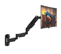 Extra Long Monitor Wall Mount for 17-32 inch Screens | Long, Gas Spring Arm, Full Motion, VESA 75x75/100x100mm, Hold up to 19.84 lbs, Black