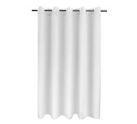 Extra Long No Hook Shower Curtain TPU Lining & No Required Liner, 71" x 86"(84") Hotel Fabric Shower Curtain for Bathroom, Bottom Magnets & Waterproof, White, 71x86