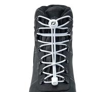 Extra Long No Tie Shoelaces - Elastic Tieless Round Boot Laces for Hiking Shoes, Work Boots and Running Sneakers (White)