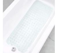 Extra Long Non-Slip Bath Mat, Shower Mat, Transparent, Antibacterial, Machine Washable for Kids, Toddlers, Elderly People.(Clear, 100x40cm)