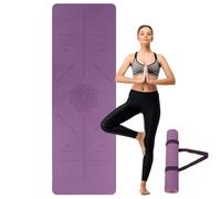 Extra Long Non-Slip Yoga Mat, 72"x24" TPE Eco-Friendly Exercise Mat for Home Fitness, Pilates & Meditation with Carrying Strap