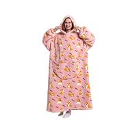 Extra Long Oversized Blanket Hoodie,Wearable Fleece Blanket Throw with Sleeves and Pockets,Super Warm and Cozy Giant Sweatshirt for Women Men