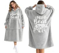 Extra Long Oversized Mama Bear Wearable Hoodie Blanket