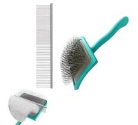 Extra Long Pin Dog Grooming Brush Haired Dogs- Pet Comb Value Kit,Dog Brushes for Goldendoodle, Labradoodle, Poodles - Pet Hair Brush for Medium- Long Haired Dogs-31mm