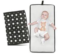 Extra Long Portable Changing Mat with Black and White Dots