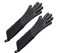 Extra Long Professional Silicone Oven Mitts with Quilted Liner, Durable Heat Resistant Oven Gloves, Heat Resistant Oven Gloves,1 Pair