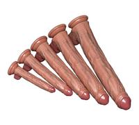 Extra Long Realistic Dildo Silicone Thick Huge Glans Dildos, 5 Sizes Dildos with Suction Cup for Hands-Free and Anal Play Vagina G-spot Stimulate Adult Toy for Female Pleasure & Couple Games (S)
