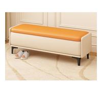 Extra Long Rectangular Storage Ottoman Bench, Soft Close Lid, Faux Leather Upholstered Footstool for Living Room or Entryway, Versatile Storage Solution