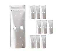 Extra Long Reusable Aluminum Foil Sealable Storage Bags - Resealable Stand Up Pouches for Fresh Keeping,Freezer Bags with Zip Lock,Perfect for Celery, Cucumber, Herbs&Sausage(10 Pack)