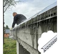 Extra Long Roof Diverter/Drip Edge, 4/8/ 10/15/ 20/25/ 30 ft Stop Rainwater Backflow, Weatherproof Aluminum Alloy Rain Deflector(0.6m/2ft)