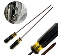Extra Long Screwdriver 12 Inch Slotted Reach Tool for Hard Areas - Magnetic Tip Cr-V Steel PVC Handle Professional Hand Tools DIY Automotive Repair 300mm Shaft(SL)