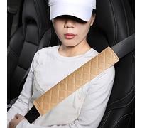 Extra Long Seatbelt Covers for Adults Kids Women & Men, Super Soft Car Seat Belt Strap Cushion for Sedan SUV Trucks, Shoulder Neck Chest Protector Pad, Auto Interior Accessories, 2pcs, Beige, 27cm