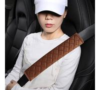 Extra Long Seatbelt Covers for Adults Kids Women & Men, Super Soft Car Seat Belt Strap Cushion for Sedan SUV Trucks, Shoulder Neck Chest Protector Pad, Auto Interior Accessories, 2pcs, Brown, 27cm