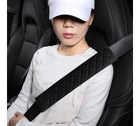 Extra Long Seatbelt Covers for Adults Kids Women & Men, Super Soft Car Seat Belt Strap Cushion for Sedan SUV Trucks, Shoulder Neck Chest Protector Pad, Auto Interior Accessories, 2pcs, Black, 27cm